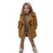 Pejock Toddler Girls Fleece Jacket Little Girls Winter Warm Sherpa Coats Baby Fashion Cute Casual Solid Color Keep Warm Fuzzy Pea Coat Jacket with Pockets for Toddler Girls (12M-5T) Clothing