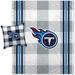 Pegasus Tennessee Titans Gray Plaid Stripes Blanket and Pillow Combo Set