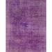 Ahgly Company Indoor Rectangle Abstract Orchid Purple Abstract Area Rugs 8 x 10