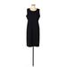 Jones New York Casual Dress - Sheath Scoop Neck Sleeveless: Black Print Dresses - Women's Size 12