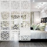 12/24 PCS Hanging Room Divider Thick Wall Screen Panels Floral Carving Pattern Hollow Out Design For Bedroom Living Room Home Office Decor Art