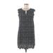 Shein Casual Dress - Shift Keyhole Sleeveless: Black Polka Dots Dresses - Women's Size Medium