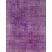 Ahgly Company Indoor Rectangle Abstract Orchid Purple Abstract Area Rugs 6 x 9