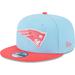 Men's New Era Light Blue/Red England Patriots Two-Tone Color Pack 9FIFTY Snapback Hat