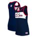 Women's 5th & Ocean by New Era Navy USWNT Throwback Jersey Racer Tank Top