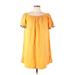 ASOS Casual Dress - Mini Boatneck Short sleeves: Yellow Dresses - Women's Size 8