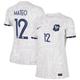 France Women Nike Away Dri-Fit Adv Match Shirt 2023-24 - Womens with Mateo 12 printing