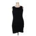 BTFBM Casual Dress - Bodycon Crew Neck Sleeveless: Black Print Dresses - Women's Size X-Large