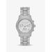 Michael Kors Runway Pavé Silver-Tone Watch Silver One Size
