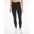 Funktionsleggings TOMMY HILFIGER SPORT "ESS RW MINI CORP LEGGING 7/8" Gr. S (36), N-Gr, schwarz (black) Damen Hosen Yogahosen