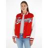 Collegejacke TOMMY JEANS Gr. M (38), rot (hellrot) Damen Jacken Collegejacken mit Tommy Jeans Markenlabel