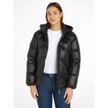 Daunenjacke TOMMY HILFIGER "CHEVRON LW DOWN JACKET" Gr. L (40), schwarz (black) Damen Jacken Übergangsjacken