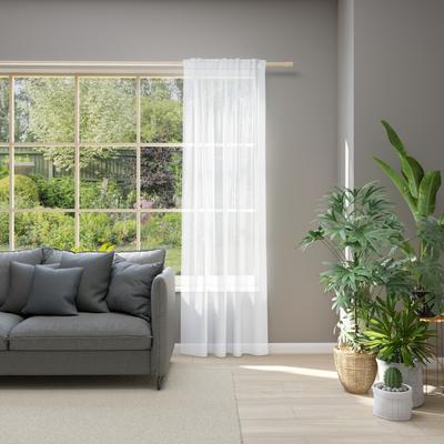 Vorhang NEUTEX FOR YOU "Allure", weiß (reinweiß), B:140cm H:150cm, Jacquard, Polyester, Gardinen, Schal mit Multifunktionsband, Breite 140 cm, nach Maß Image