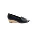 Aerosoles Wedges: Black Print Shoes - Women's Size 9 - Open Toe