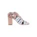 H By Halston Heels: Pink Solid Shoes - Women's Size 7 1/2 - Open Toe