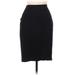 J.Jill Casual Pencil Skirt Knee Length: Black Print Bottoms - Women's Size Medium