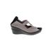 Bernie Mev Wedges: Gray Print Shoes - Women's Size 38 - Almond Toe