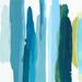 Chelsea Art Studio Blu Crush II by Rick Kane - Floater Frame Painting on Canvas Canvas, in Blue/Green/White | 37.75 H x 37.75 W x 1.5 D in | Wayfair