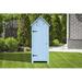 Hanover 2 ft. 5 in. W x 2 ft D Solid Wood Storage Shed in Blue | Wayfair HANWS0102-BLU