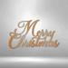 The Holiday Aisle® Merry Christmas Script Wall Décor Metal in Brown | 7 H x 17.5 W x 0.05 D in | Wayfair 047F3129D3D541958F7B26531387849D