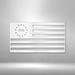 Gracie Oaks American Flag Sign 1776 Wall Décor Metal in White | 12.75 H x 24 W x 0.05 D in | Wayfair 0C8520BE00A948068103AAB376EAE941