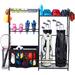 True & Tidy Garage Sports Equipment Organizer w/ Baskets & Hooks Metal in Black | 57 H x 63 W x 15.7 D in | Wayfair SR-57