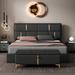Mercer41 Shadman 2 Piece Bedroom Set Upholstered, Metal in Brown | 40.7 H x 64.6 W x 85.2 D in | Wayfair 1DFACB105E214344AD2472C87941F496
