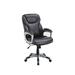 Hokku Designs Kimberely PU Leather Office Chair, Swivel Computer Chair, Home Office Chair in Black | 42 H x 27 W x 30 D in | Wayfair