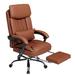 Wildon Home® Deidria Faux Leather Office Chair, Swivel Computer Chair, Ergonomic Task Chair in Brown | 47.64 H x 24 W x 19.6 D in | Wayfair