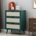 Bay Isle Home™ Aasma 3-Drawer Rattan Accent Chest Wood in Green | 30.51 H x 23.62 W x 15.39 D in | Wayfair B349DE45AD894B77848185D1BE86F2AF