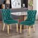 House of Hampton® Jamual Tufted 2-Piece Velvet Back Parsons Chair Dining Chair Wood/Upholstered/Velvet in Green/Yellow | Wayfair