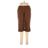 Liz & Co Khaki Pant: Brown Solid Bottoms - Women's Size 6 Petite