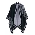 Luxury Brand Ponchos coat 2023 Cashmere Scarves Women Winter Warm Shawls and Wraps Pashmina Thick
