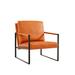 Modern PU Leather Accent Arm Chair with Extra Thick Padded Backrest and Seat Cushion Sofa Chair