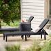 Tahiti Resin Outdoor Chaise Lounge Set With 2-In-1 Cooler Side Table