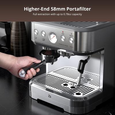 15 Grinding Setting Espresso Coffee Machine PID Temperature Control