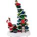 12" LED Lighted Animated and Musical Santa's Helpers Christmas Figurine