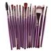 Makeup Brushes 15 PCs Makeup Brush Set - Premium Synthetic Contour Concealers - Foundation Powder - Eye Shadows Makeup Brushes - with Conical Handle