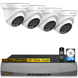 {Full HD 5MP Definition} Wired Security Camera System Outdoor Home Video Surveillance Cameras CCTV Camera Security System Outside Surveillance Video Equipment Indoor