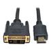 TRIPP LITE P566-006 HDMI to DVI Cable,HDMI,DVI-D M/M,6ft