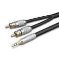 Premium Audiophile Audio Cable - 3.5mm to 2 RCA Hi-Fi Stereo Cable for MP3 CD Speakers Home Theater HDTV (6 Feet)