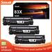 CF283X High Yield Toner Cartridge (with Chip) Replacement for HP 83X Pro M201 M201n MFP M125 M125a M125nw M127fn M225dn Printer(3 x 83X Toner Cartridge)