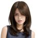 NUZYZ Wig Fashion Women Natural Long Straight Wig Sideswept Bangs Cosplay Party Hairpiece