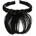 Fashion Synthetic Wigs Headband Front Hair Bangs Fringe Hair Extensions for Women Girls(Black)