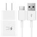 OEM Samsung Galaxy S10 S9 S8 LG G5 G6 G7 ThinQ One Fit Adaptive Fast Charger USB-C 3.1 Type-C Cable Kit Fast Charging USB Wall Charger AC Home Power Adapter [1 Wall Charger + 4 FT Type-C Cable] White