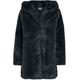 Urban Classics Between-seasons Jacket - Ladies Hooded Teddy Coat - S to 3XL - for Women - black