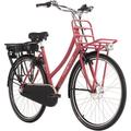 ADORE E-Bike E-Citybike Damen Hollandia Carry on 28'' E-Bike 3-Gänge, Größe 54 in Rot