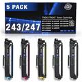 Compatible Brother TN-243 Multipack TN247 Toner Cartridges Works with Brother DCPL3550CDW DCP-L3510CDW Fits Brother HL-L3210CW MFC-L3710CW MFC-L3750CDW Printer, 5-Pack