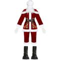 Jomewory Mens Deluxe Santa Suit - Christmas Suit Costume Santa Outfit - Adult Pajamas Halloween Cosplay Unisex Onesie, Christmas Santa Outfit Gift for Men