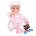 Melissa & Doug Jenna: 12" Mine to Love B a b y Doll Bundle with 1 Theme Compatible M&D Scratch Fun Mini-Pad (04881)